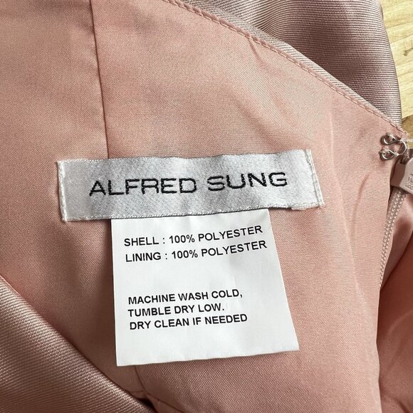 Alfred Sung D824 Toasted Sugar Open Back‎ Bow Trumpet Gown Size 10 $240 NEW - Picture 3 of 8